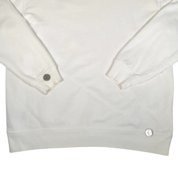 Lauren Ralph Lauren Womens Small Crewneck Embroidered White Cotton Sweater - Picture 8 of 10